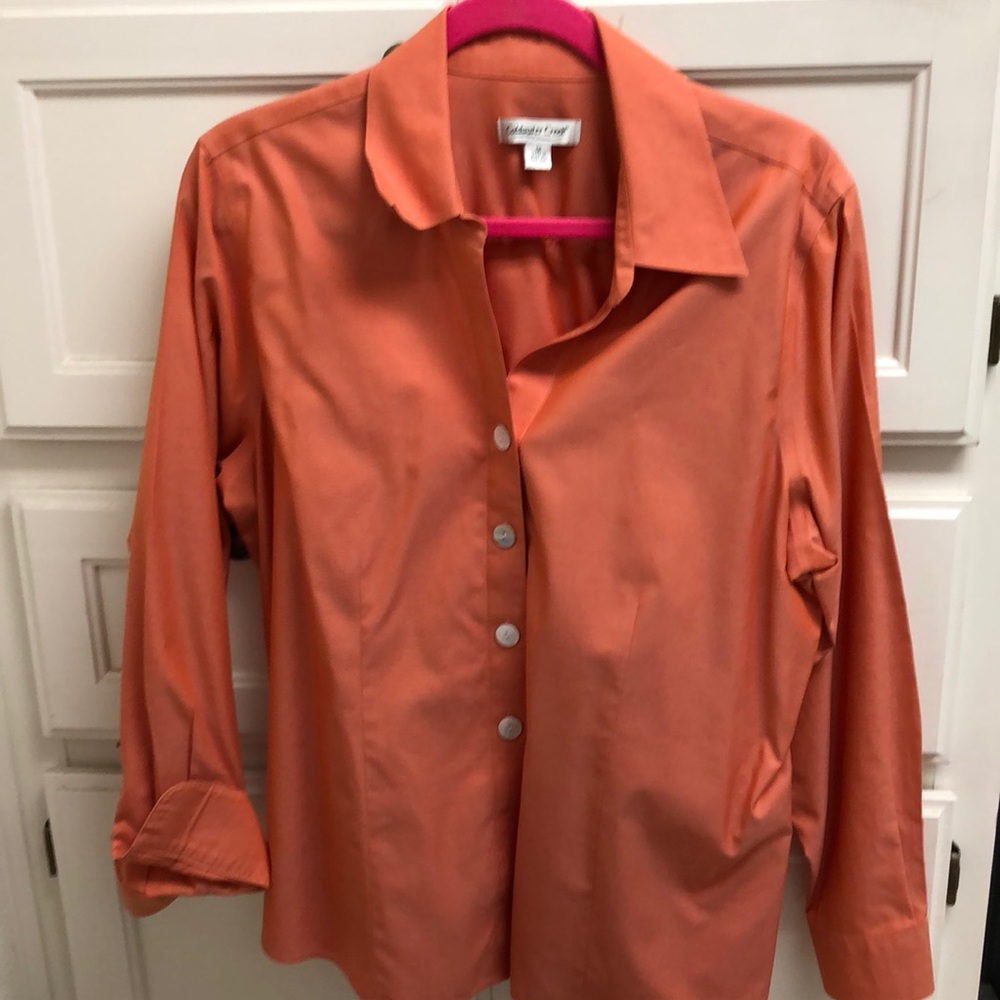 Cold Water Creek Salmon Button Down dress shirt